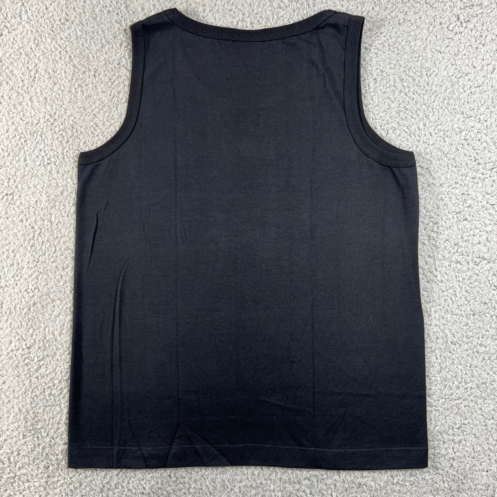 Calvin Klein Jeans Tank Top Juniors Medium Black Graphic Logo Cotton VTG NWT - Picture 2 of 7